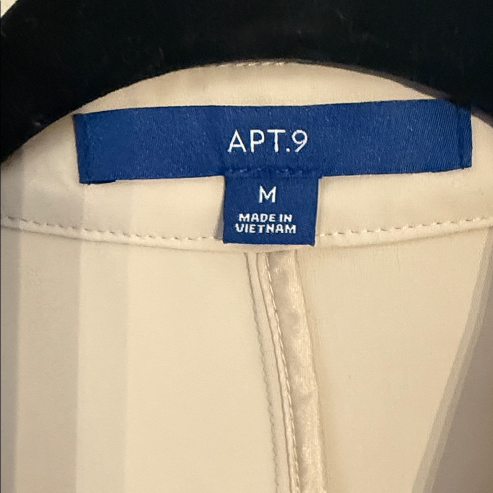 Apt 9 Gorgeous Cream Open Front Cardigan/Jacket with drawstring ties NWT Size M - Picture 2 of 9